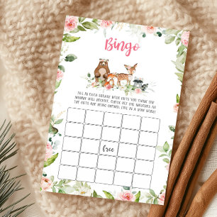 Floral Woodland Baby Shower Bingo Game