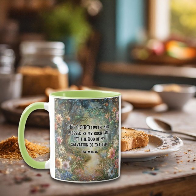 Floral Woodland  King James Scripture Psalm 18  Mug (Creator Uploaded)