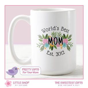 Floral World's Best Mum Mother's Day Coffee Mug