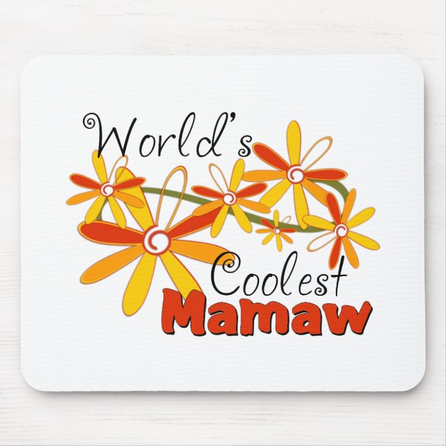 Floral World's Coolest Mamaw Mouse Pad (Front)