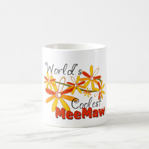 Floral World's Coolest Meemaw Coffee Mug