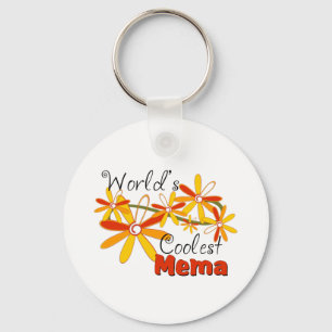 Floral World's Coolest Mema Key Ring