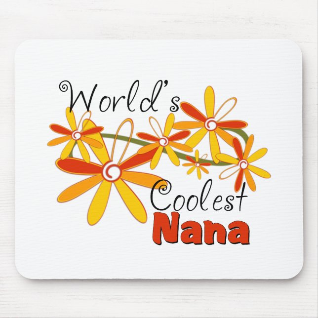 Floral World's Coolest Nana Mouse Pad (Front)
