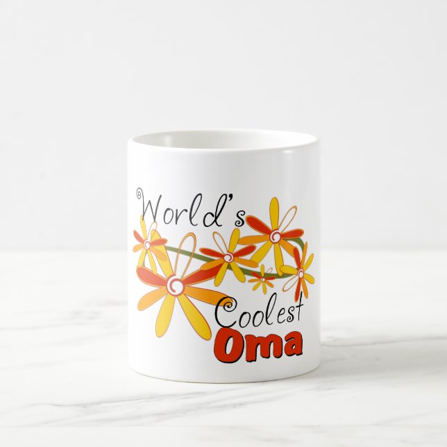 Floral World's Coolest Oma Coffee Mug (Center)