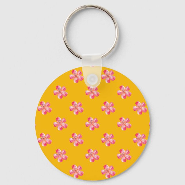 Floral Wrap Dress Key Ring (Front)