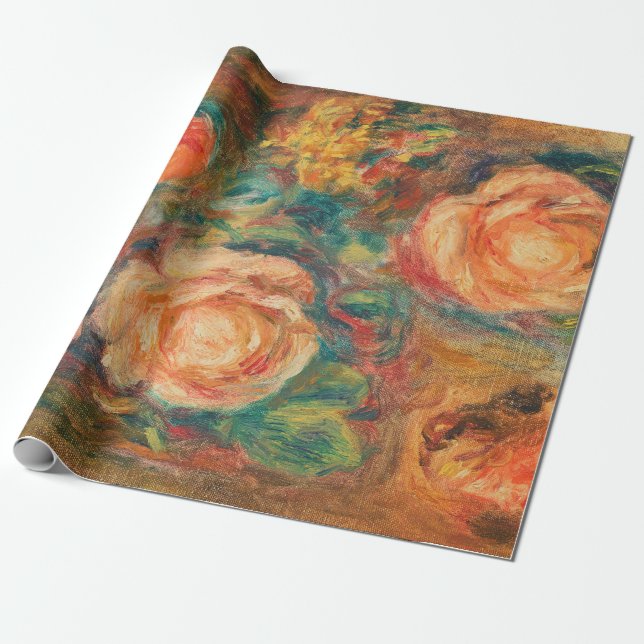 Floral Wrapping or Decoupage Paper (Unrolled)