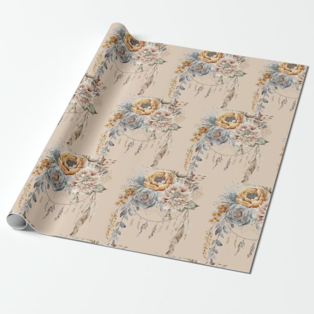 Floral Wrapping Paper (Unrolled)