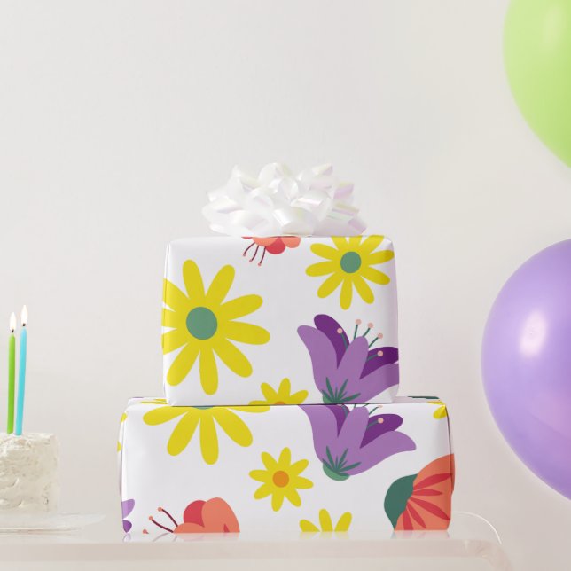 Floral  wrapping paper (Party Gifts)