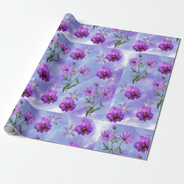 Floral Wrapping Paper – Beautiful Flower Patterns  (Unrolled)