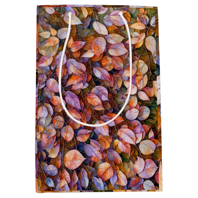 Floral Wrapping Paper Medium Gift Bag (Front)