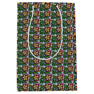 Floral Wrapping Paper Medium Gift Bag