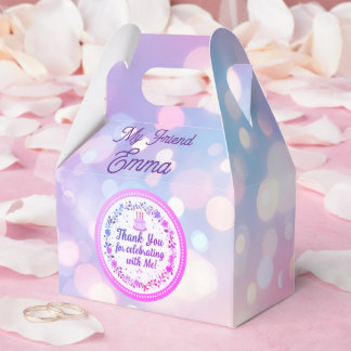 Floral Wreath Birthday Cake "Thank You" Favour Box