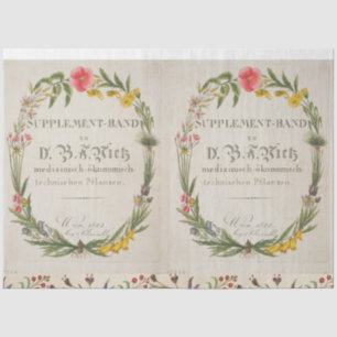 Floral Wreath Botanical tissue Paper