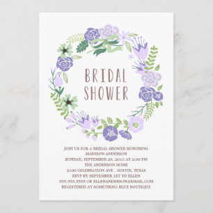 Floral Wreath Bridal Shower Invitation