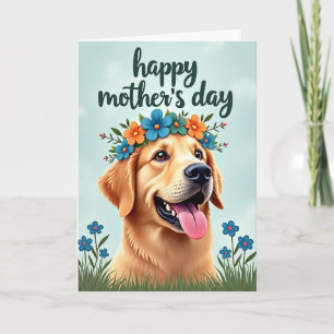 Floral Wreath Canine Friend Card