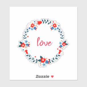 Floral Wreath Circular Love