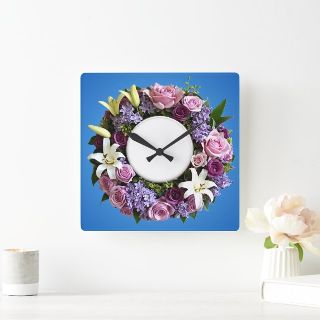 Floral Wreath Clock (Home)