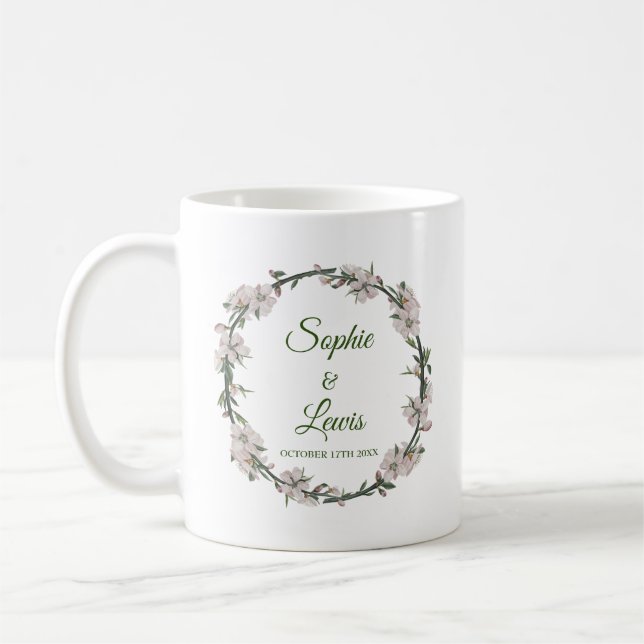 Floral Wreath Coffee Mug (Left)