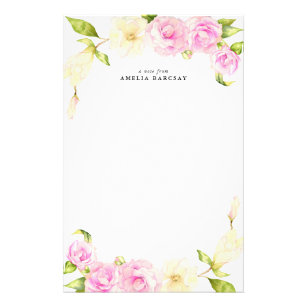 Floral Wreath Custom Stationery