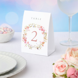floral wreath design table number