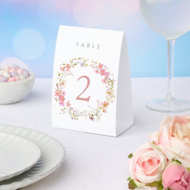floral wreath design table number  (Insitu(Wedding))