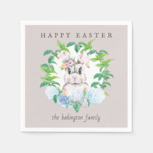 Floral Wreath Easter Personalised Napkin