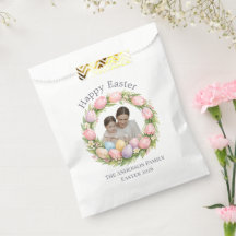 Floral Wreath & Family Photo Personalised Easter 