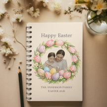 Floral Wreath & Family Photo Personalised Easter 