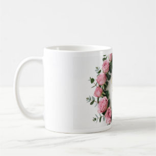 Floral Wreath Gold Foil Sticker Set   Blush Pink R Coffee Mug