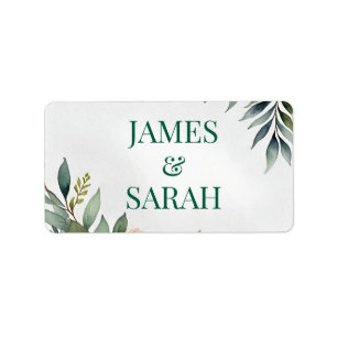 floral wreath illustration watercolor custom text label