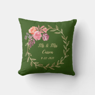 Floral Wreath Keepsake Cushion