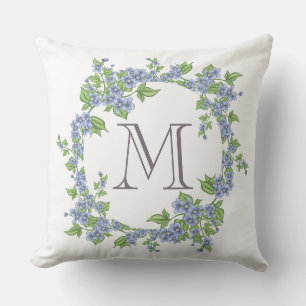 Floral Wreath Monogram Cushion