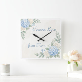 Floral Wreath Personalised Clock 
