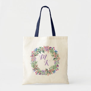 Floral Wreath Personalised Tote Bag