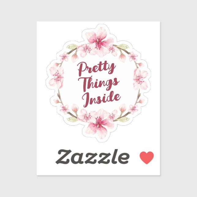Floral Wreath Pretty Things Inside Business  (Sheet)