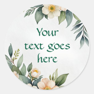 floral wreath text illustration watercolor sticker