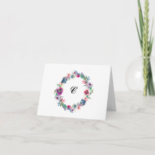 Floral Wreath Thank You Card