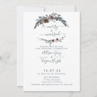 Floral Wreath Wedding Invitation 
