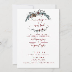 Floral Wreath Wedding Invitation
