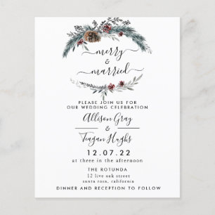Floral Wreath Wedding Invitation   Budget Flyer