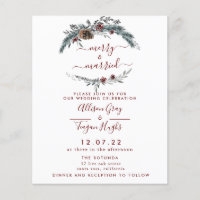 Floral Wreath Wedding Invitation | Budget Flyer