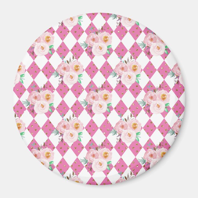 Floral Wreath Wedding Invitation Magnet (Front)