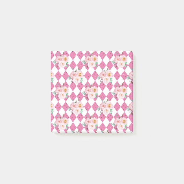 Floral Wreath Wedding Invitation Post-it Notes (Front)