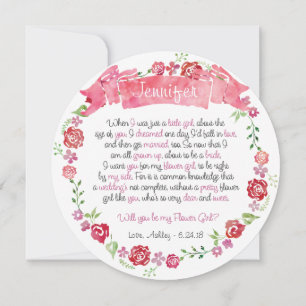 Floral Wreath Will You Be my Flower Girl Card