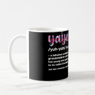 Floral Yaya Definition Grandma Mother's Day Grandm Coffee Mug