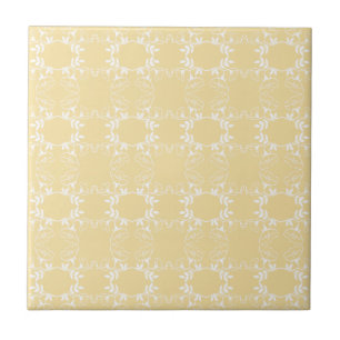 Floral Yellow And White Spring Colours  Tile