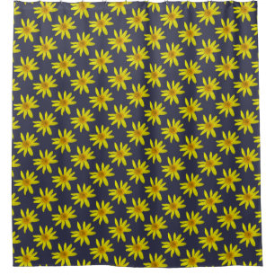 Floral Yellow Arnica on any Colour Shower Curtain