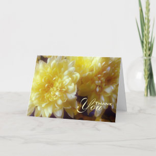 Floral Yellow Chrysanthemum Sympathy Thank You