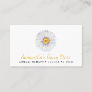 Floral Yellow Daisy watercolor aromatheraphy Business Card