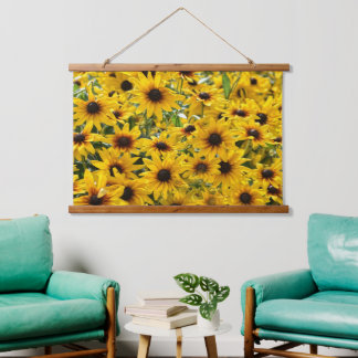Floral Yellow Flowers Field Hanging Tapestry